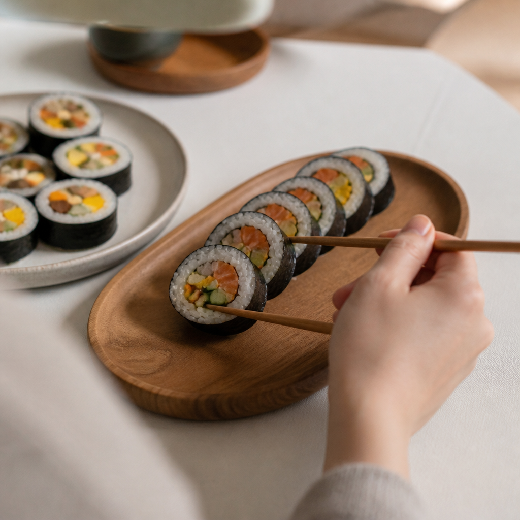 Taste and Nutrition: How Kimbap and Sushi Compare